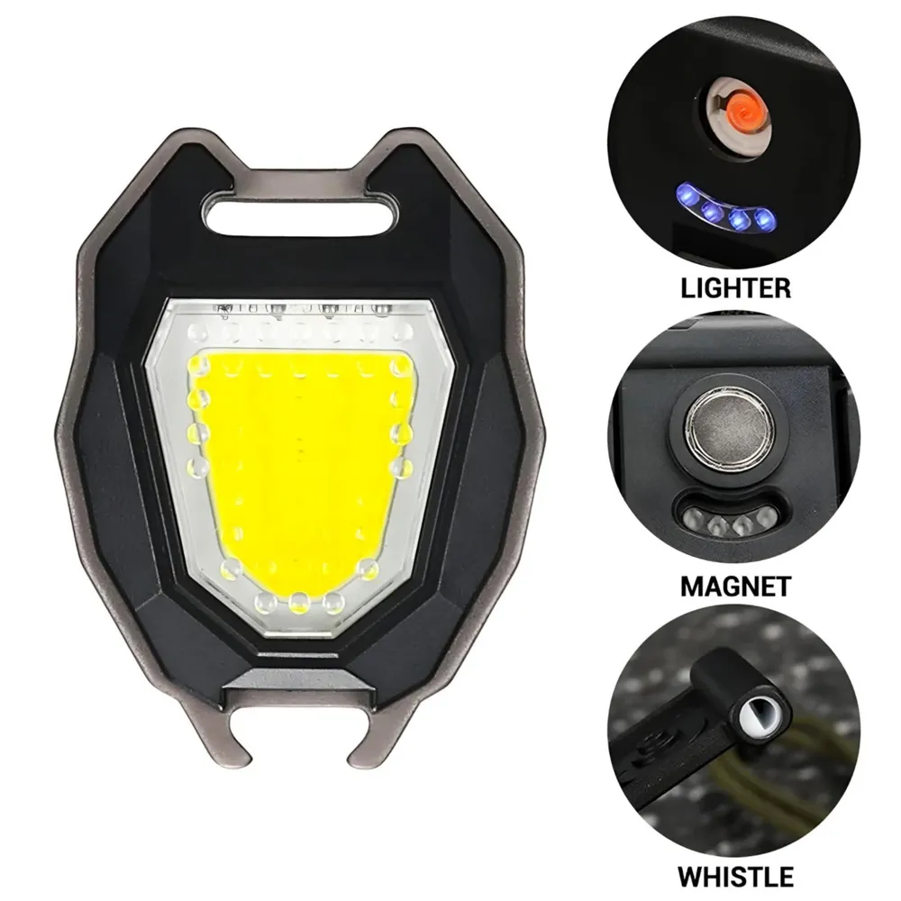 LED lampa privezak/ otvarac za flase sa upaljacem/ crna