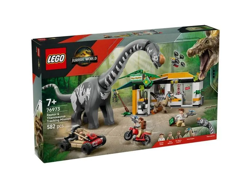 LEGO 76973 Misija praćenja raptora i titanosaurusa