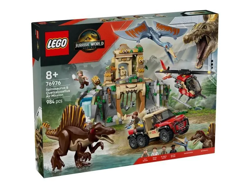 LEGO 76976 Vazdušna misija sa spinosaurusom i kvecalkoatlusom