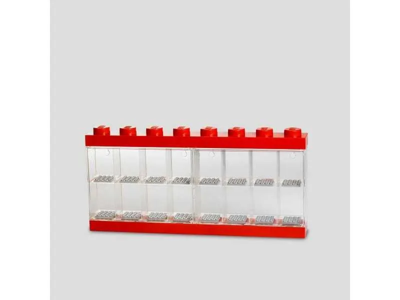 LEGO Izložbena polica za 16 minifigura - crvena