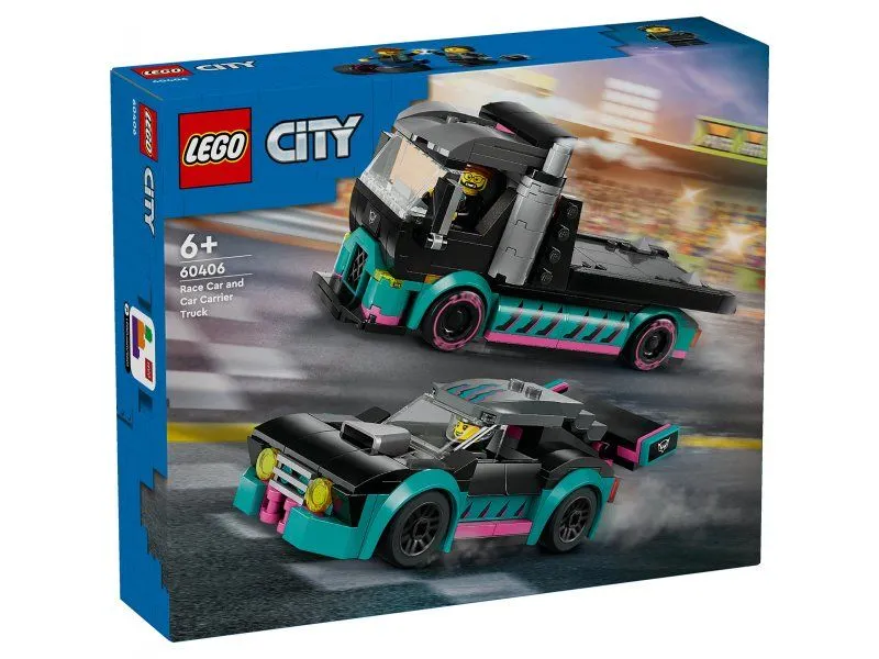 LEGO Kocke 60406 Trkački auto i auto-transporter