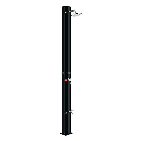LEMON PLANET Solarni tuš 40L sa slavinom za noge, crna