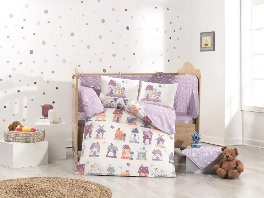L`ESSENTIEL MAISON  Posteljina za bebe Poplin Felix Purple