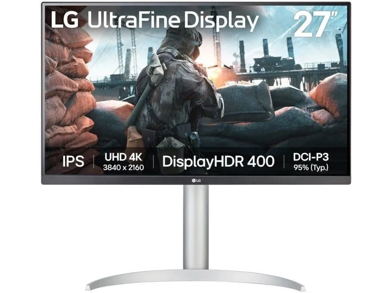 LG Monitor 27UP650K-W 27/IPS/3840x2160/60Hz/5ms GtG/HDMIx2/DP/Freesync/pivot/visina/srebrna