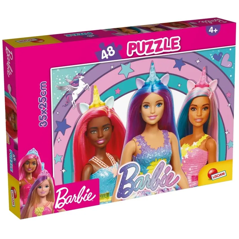 LISCIANI Puzzle Barbie Magic Jednorog  2u1 složi I oboji -48 dela
