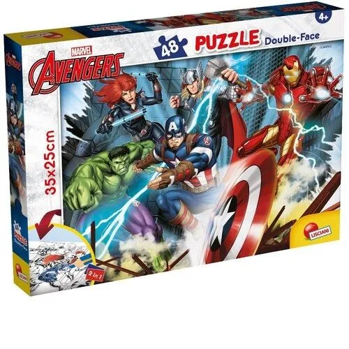 LISCIANI Puzzle Marvel Avengers 2u1 složi I oboji -48 dela