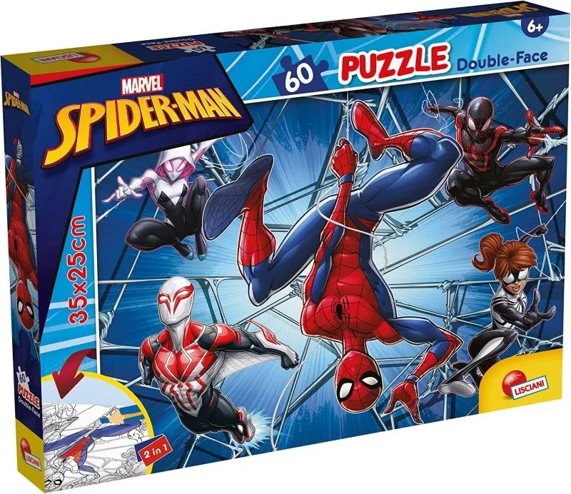 LISCIANI Puzzle Marvel Spiderman 2u1 složi I oboji - 60 delova