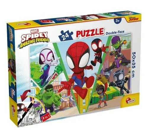 LISCIANI Puzzle Marvel Spidey 2u1 složi I oboji - 24 dela