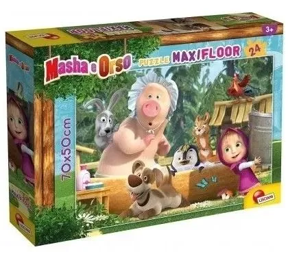 LISCIANI Puzzle Maxi Maša I Meda 2u1 složi I oboji - 24 dela