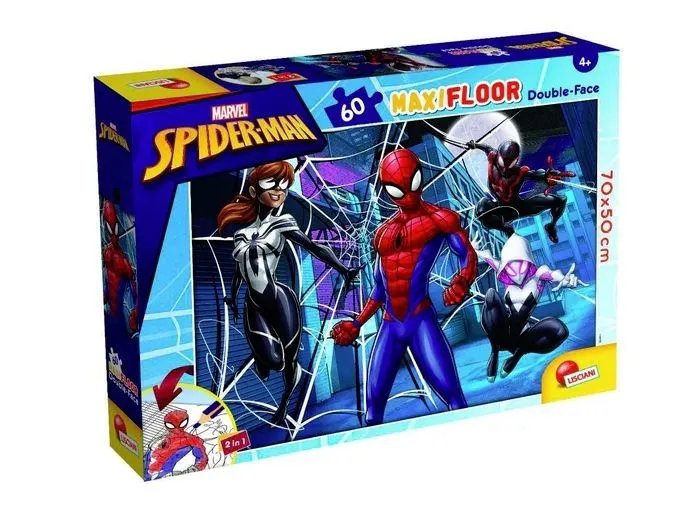 LISCIANI Puzzle Maxi Marvel Spiderman 2u1 složi I oboji -60 delova