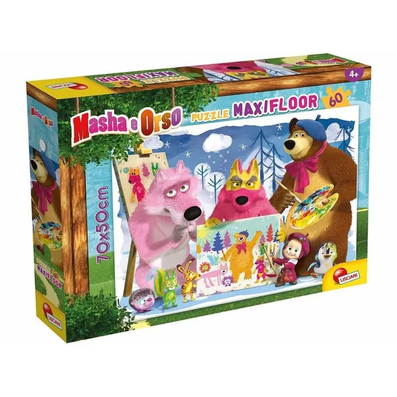 LISCIANI Puzzle Maxi Masa I Meda 2u1 složi I oboji - 60 delova