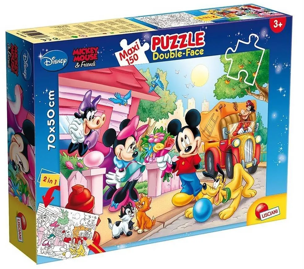 LISCIANI Puzzle Maxi Miki Maus 2u1 složi I oboji -150 delova