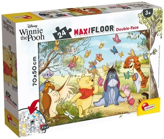 LISCIANI Puzzle Maxi Winnie The Pooh 2u1 složi I oboji - 24 dela