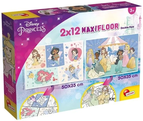 LISCIANI Puzzle SuperMaxi Princess 2u1 složi I oboji - 2x12