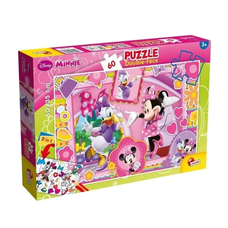 Lisciani Slagalica 60 pcs Minnie 2u1 složi I oboji