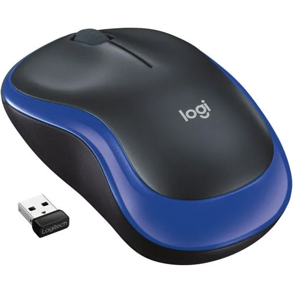 LOGITECH miš M185-crni/plavi