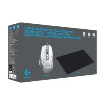 Logitech Set Gaming miš G502 X i Gaming podloga za miš G240/ Beli