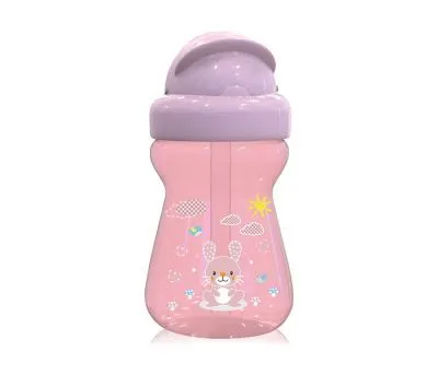 LORELLI Flašica sportska mini sa slamčicom 200 ml Animals blush pink
