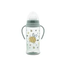 LORELLI Flašica za bebe sa mekanim kljunom i ručkama 350ml My friend, zelena