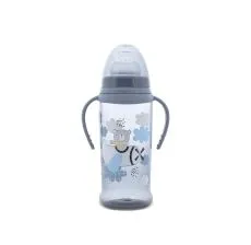 LORELLI Flašica za bebe sa mekanim kljunom i ručkama 350ml My friend, plava