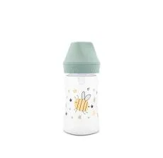 LORELLI Flašica za bebe Wide neck 250ml My friend, zelena