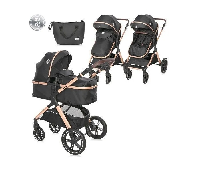 LORELLI Kolica za bebe Viola - Black diamonds + adapteri