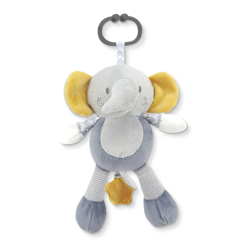 LORELLI Muzička plišana igračka za bebe Elephant/ siva