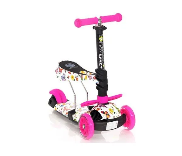 LORELLI Trotinet Smart pink butterfly