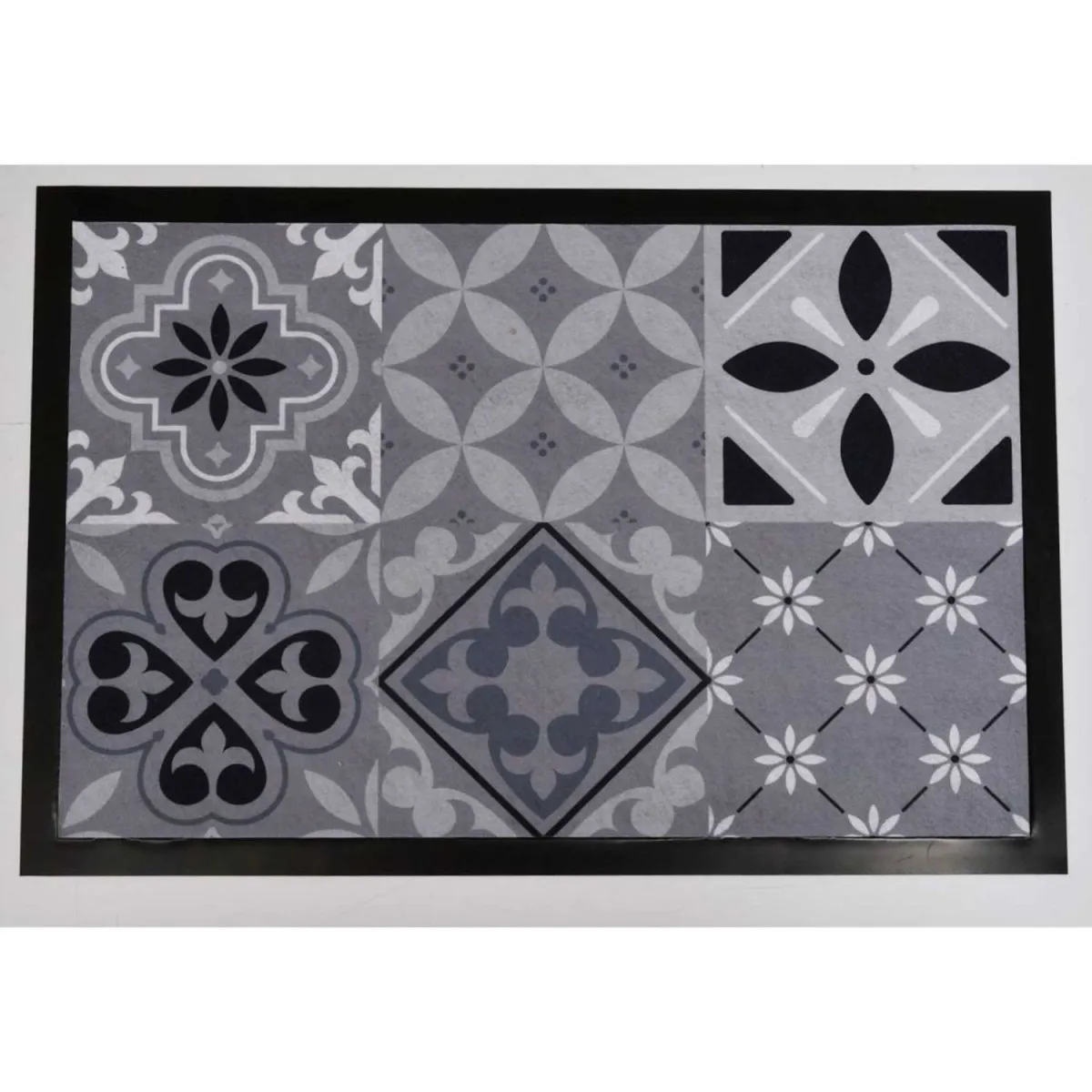 LUANCE Otirač Carreaux 40x60 cm pvc/poliester siva