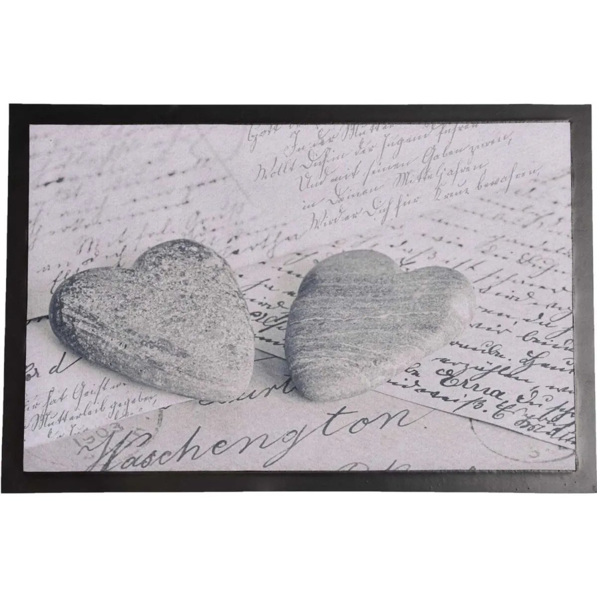 LUANCE Otirač Srca 40x60 cm pvc/polyester siva