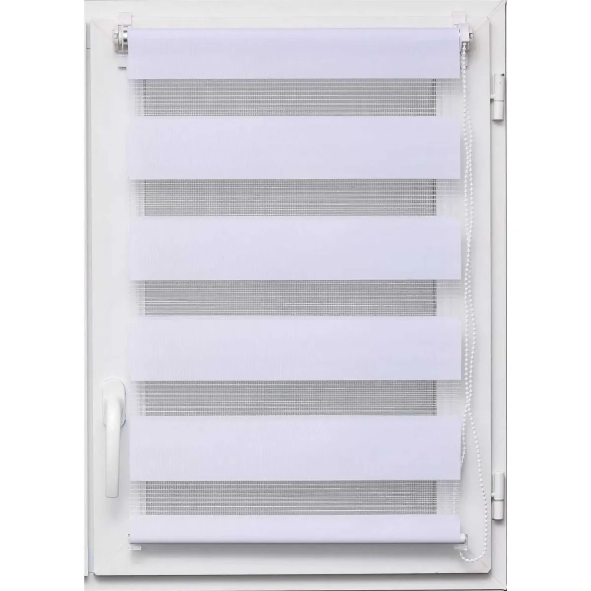 LUANCE Zebra zavesa 60x250 cm bela
