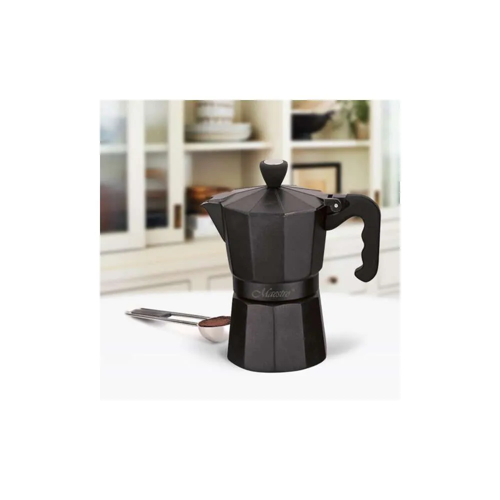 MAESTRO MR1666-3B DŽEZVA ZA ESPRESSO KAFU 3 ŠOLJICE 150ML CRNA