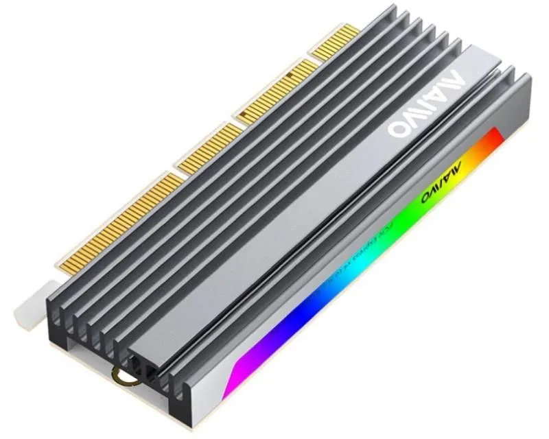 MAIWO Adapter M.2 NVMe na PCI-Express RGB Alu heatsink/ KT058