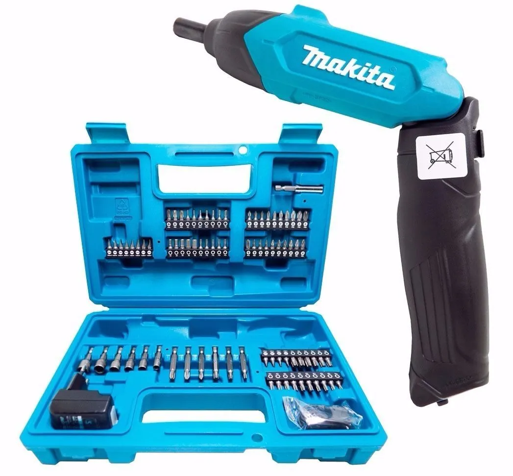 MAKITA DF001DW akumulatorski odvijač + 80-delni set pribora