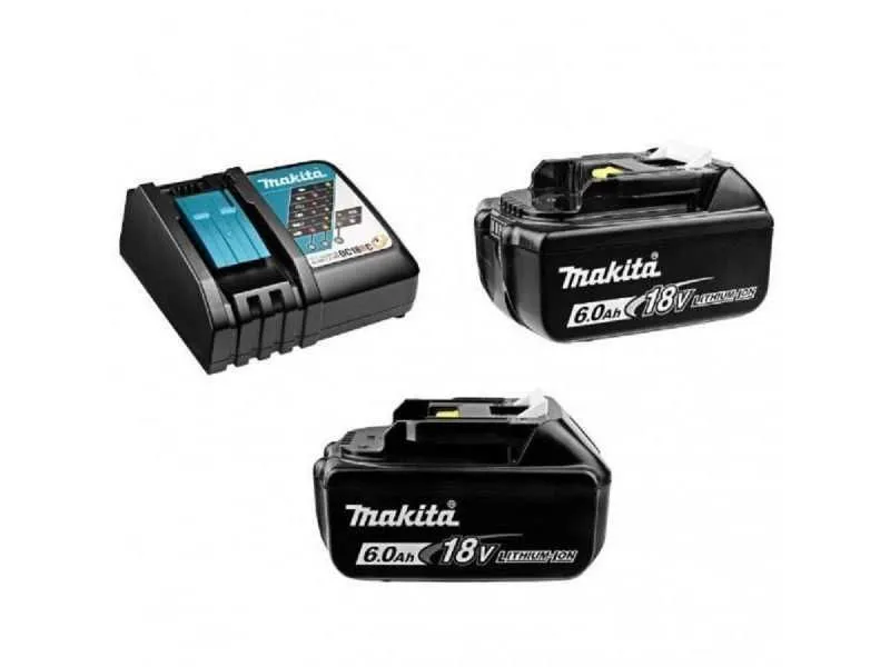 MAKITA SET 6 BL1860B 2 x 6.0Ah + DC18RC  brzi punjač 18 V