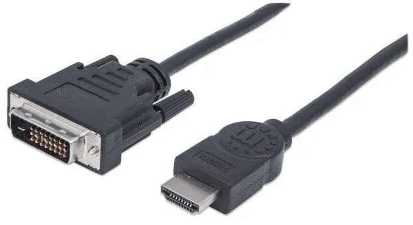 MANHATTAN Kabl HDMI/M - DVI-D/M 24+1, 1,8m