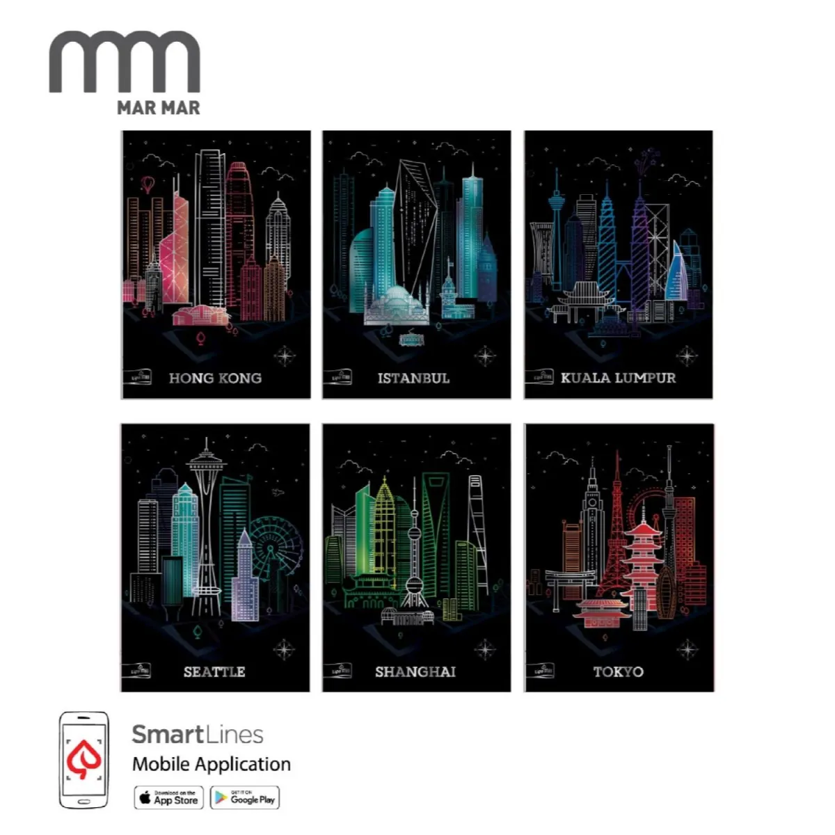 MAR MAR Sveska Metallic cities, A4 linija