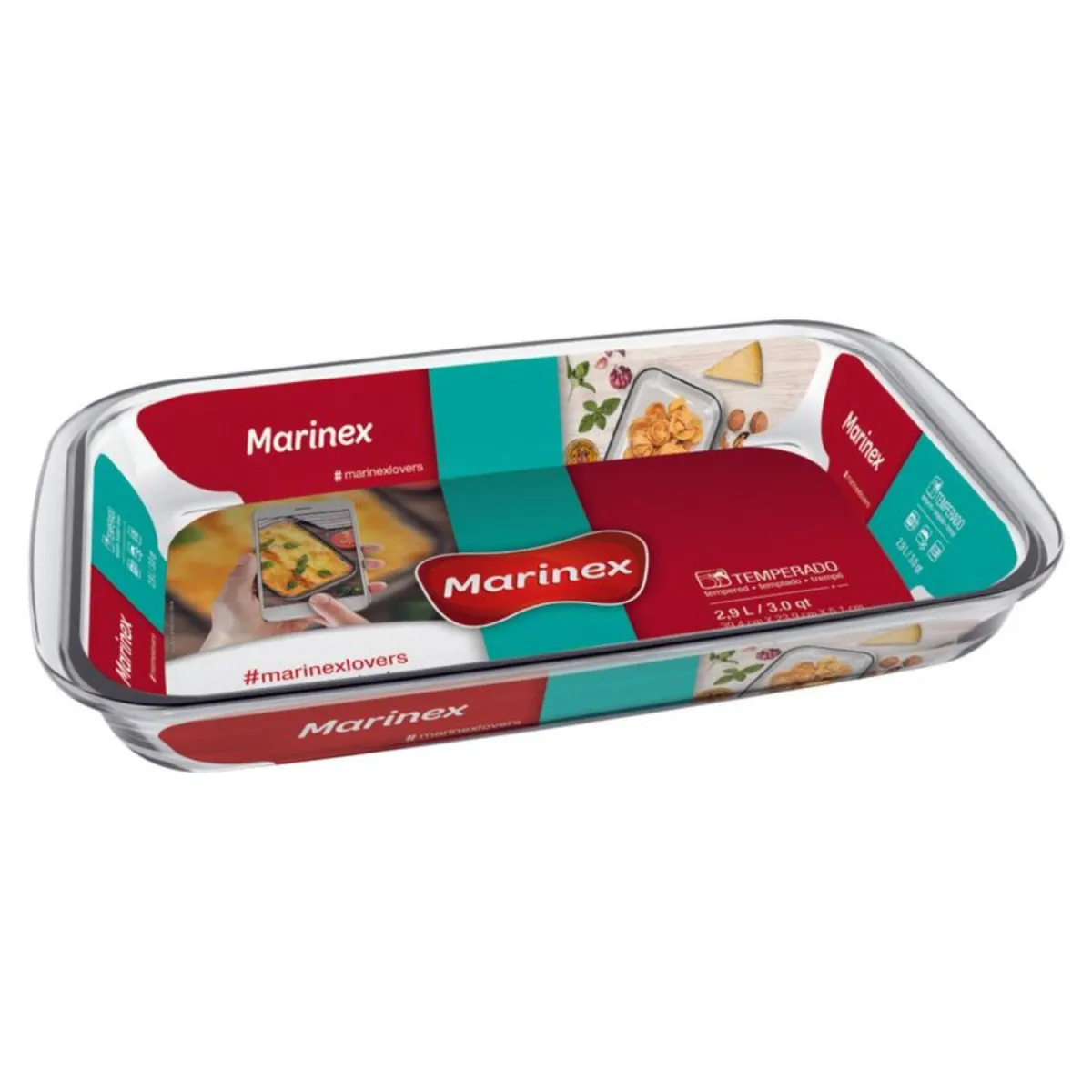 MARINEX Posuda vatrostalna  sa poklopcem Terrina 2,9L pravougaona