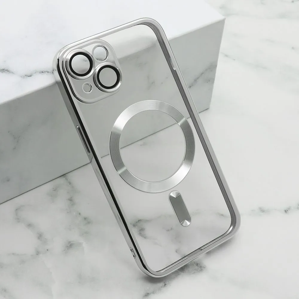 Maska Camera Protect MagSafe za iPhone 15 Plus/ srebrna