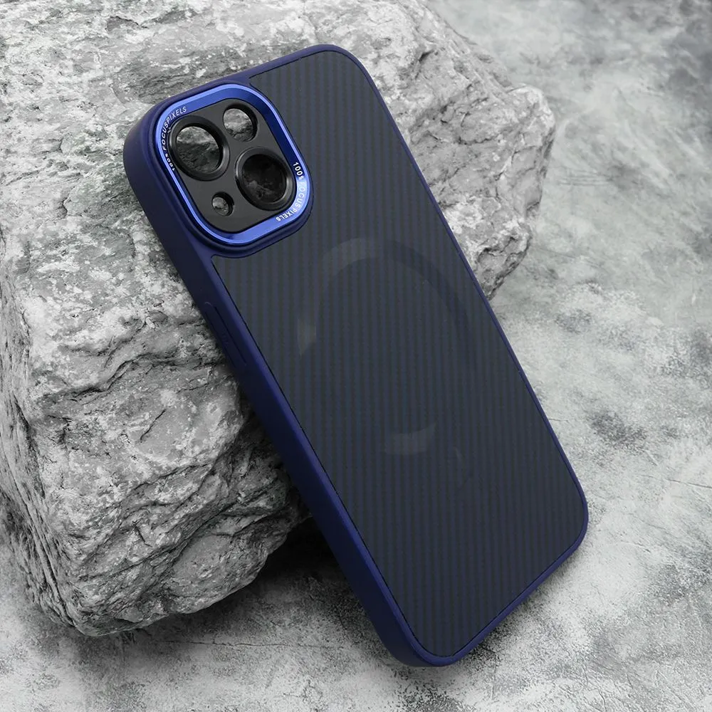 Maska CARBON MagSafe za iPhone 13/ plava