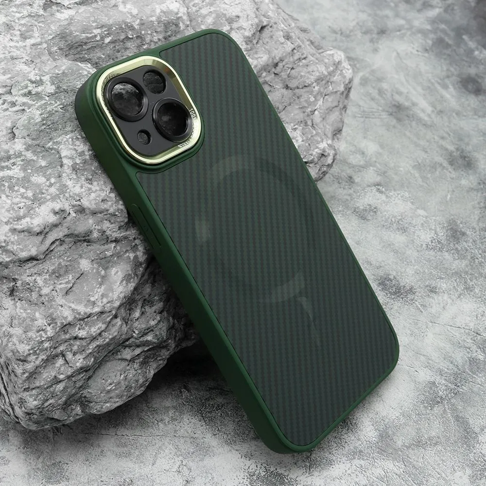 Maska Carbon MagSafe za iPhone 14/ zelena