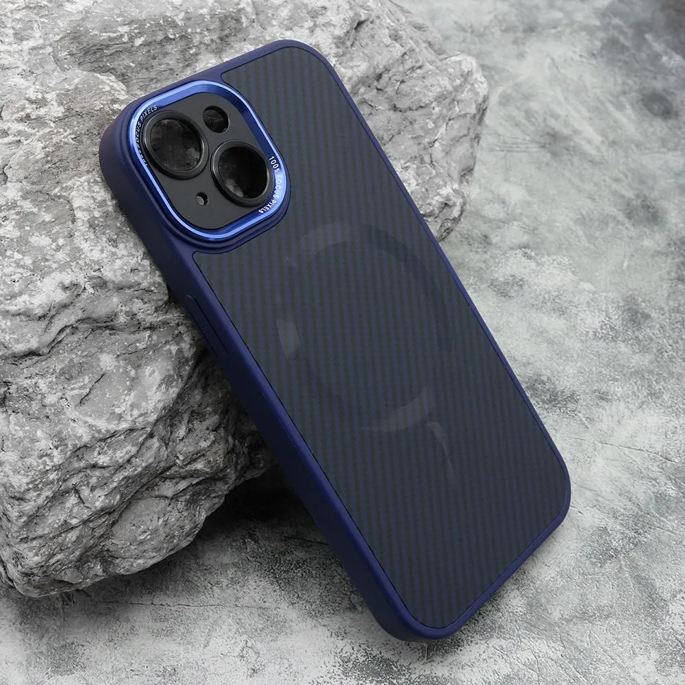 Maska Carbon MagSafe za iPhone 15/ plava