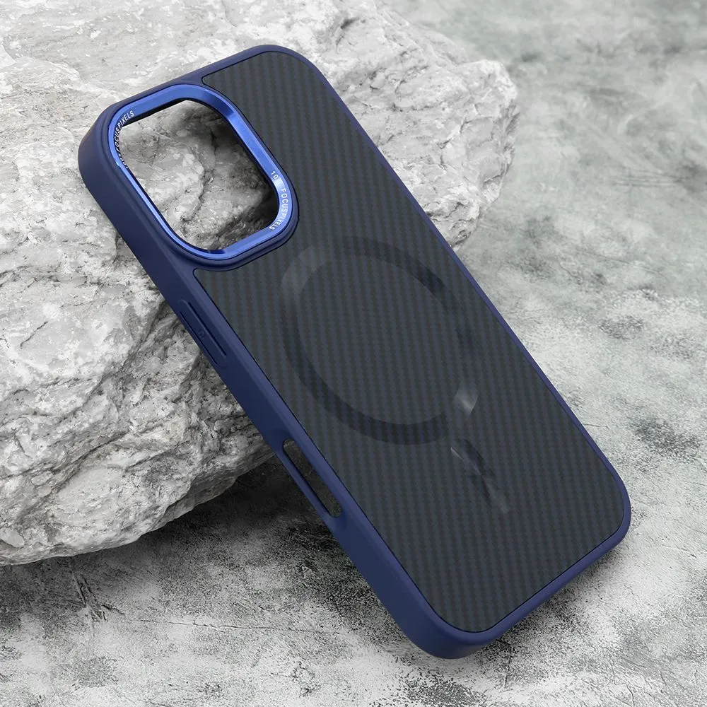 Maska Carbon Magsafe za iPhone 16/ plava