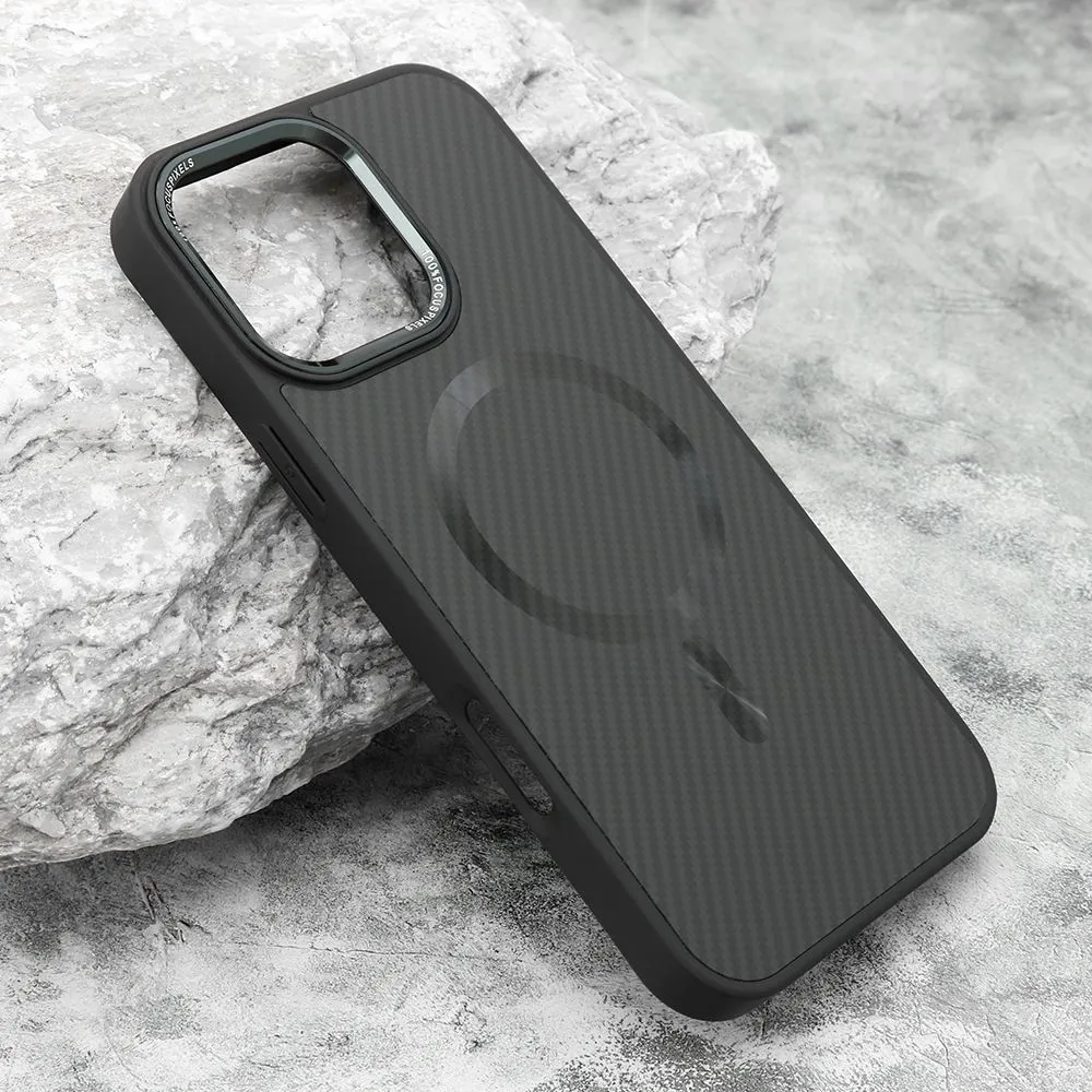 Maska Carbon Magsafe za iPhone 16 Pro Max/ crna