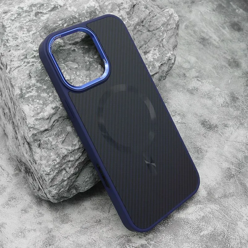 Maska CARBON MagSafe za iPhone 16 Pro Max/ plava (big camera)