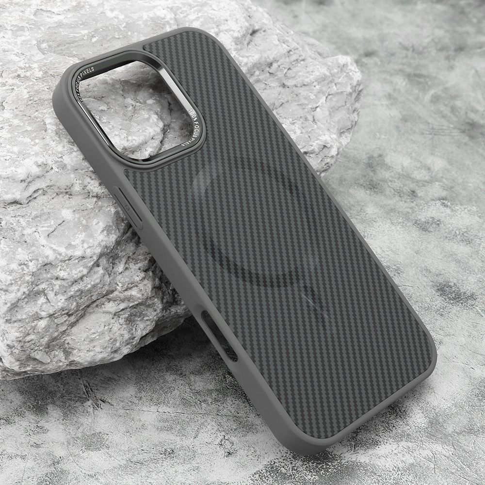 Maska Carbon Magsafe za iPhone 16 Pro Max/ siva