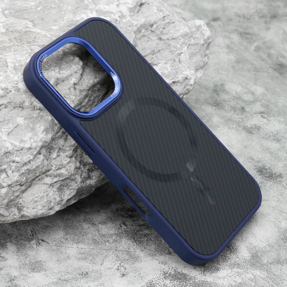 Maska Carbon Magsafe za iPhone 16 Pro/ plava