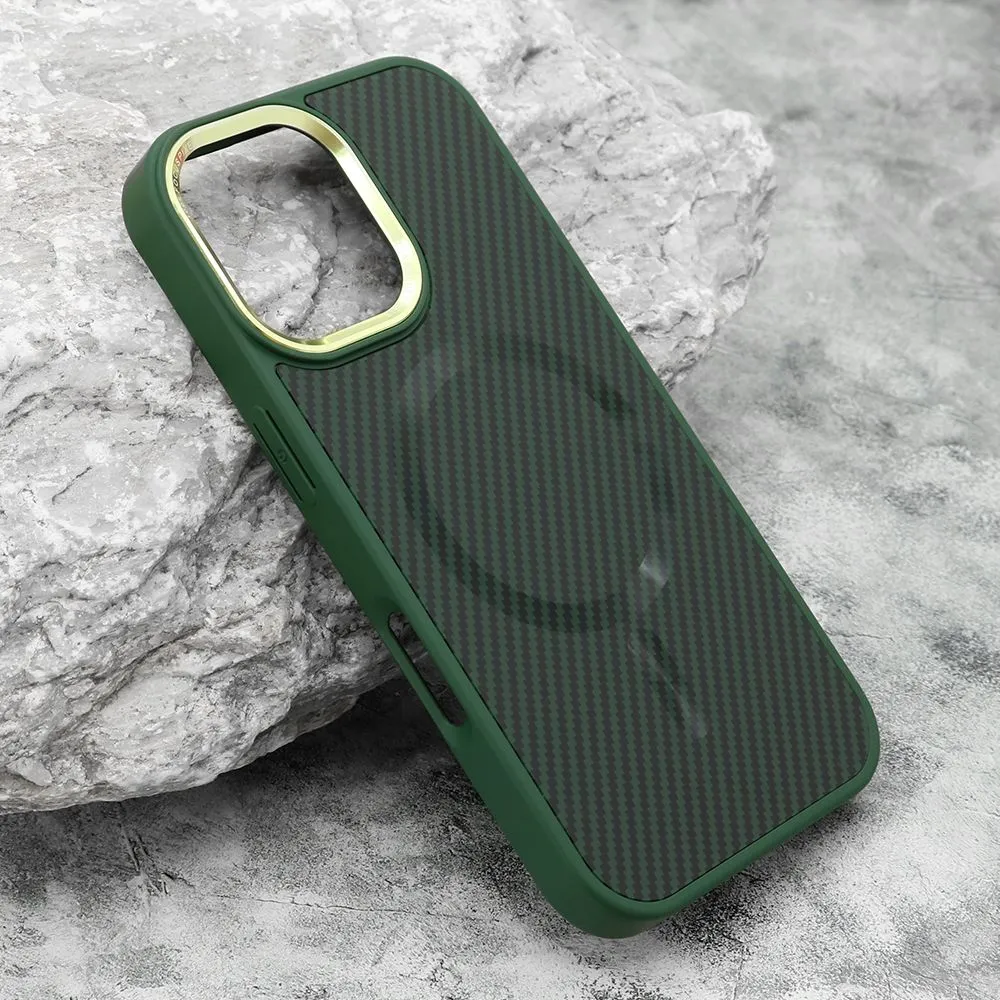 Maska Carbon Magsafe za iPhone 16/ zelena