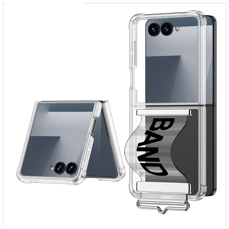 Maska CLEAR STRAP za Samsung F751B Galaxy Z Flip 7 5G/ crna