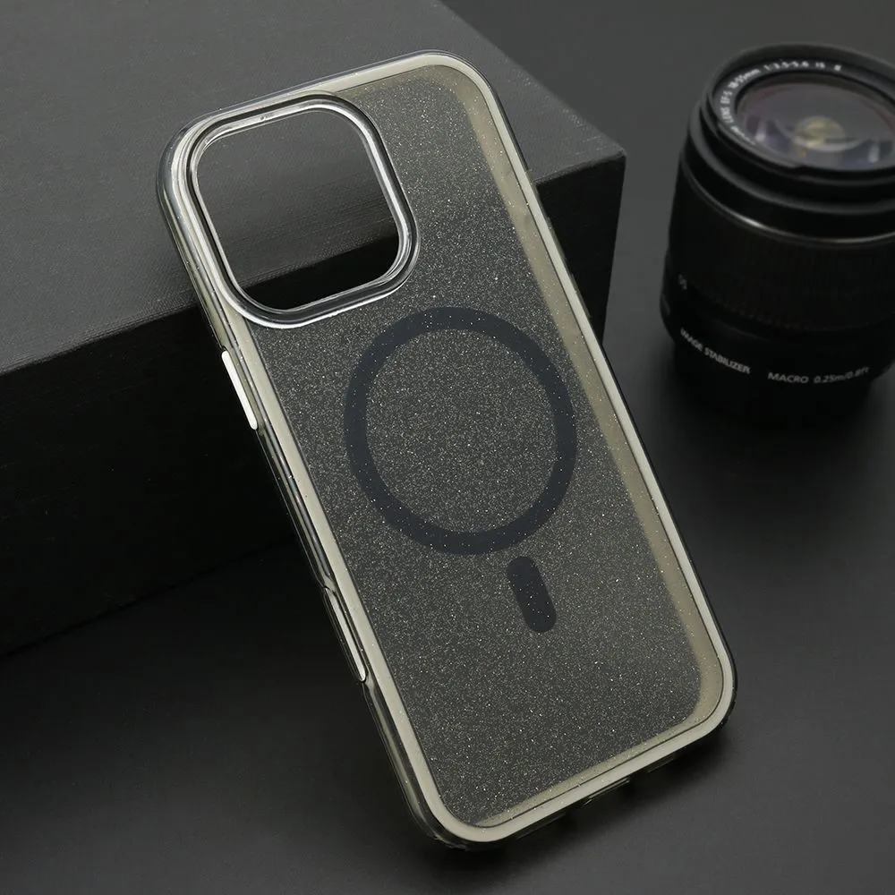 Maska CRYSTAL MagSafe za iPhone 16 Pro Max/ crna